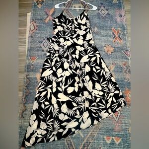 Banana Republic- Navy & White Midi Floral Dress